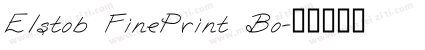 Elstob FinePrint Bo字体转换